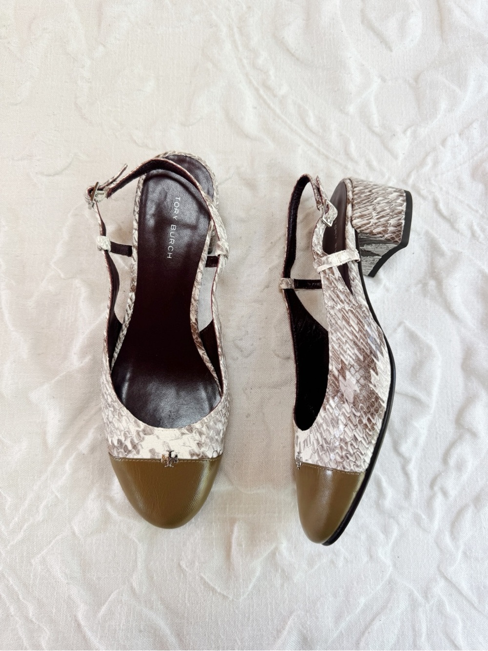 Tory Burch Cap Toe Slingback Sandal Size 7.5 - Picture 3 of 9